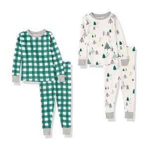 Honest Baby Clothing Organic Cotton Pajama Sets PJ Set 4T Girl Boy Holiday
